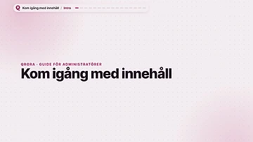 Kom igång med Innehåll preview